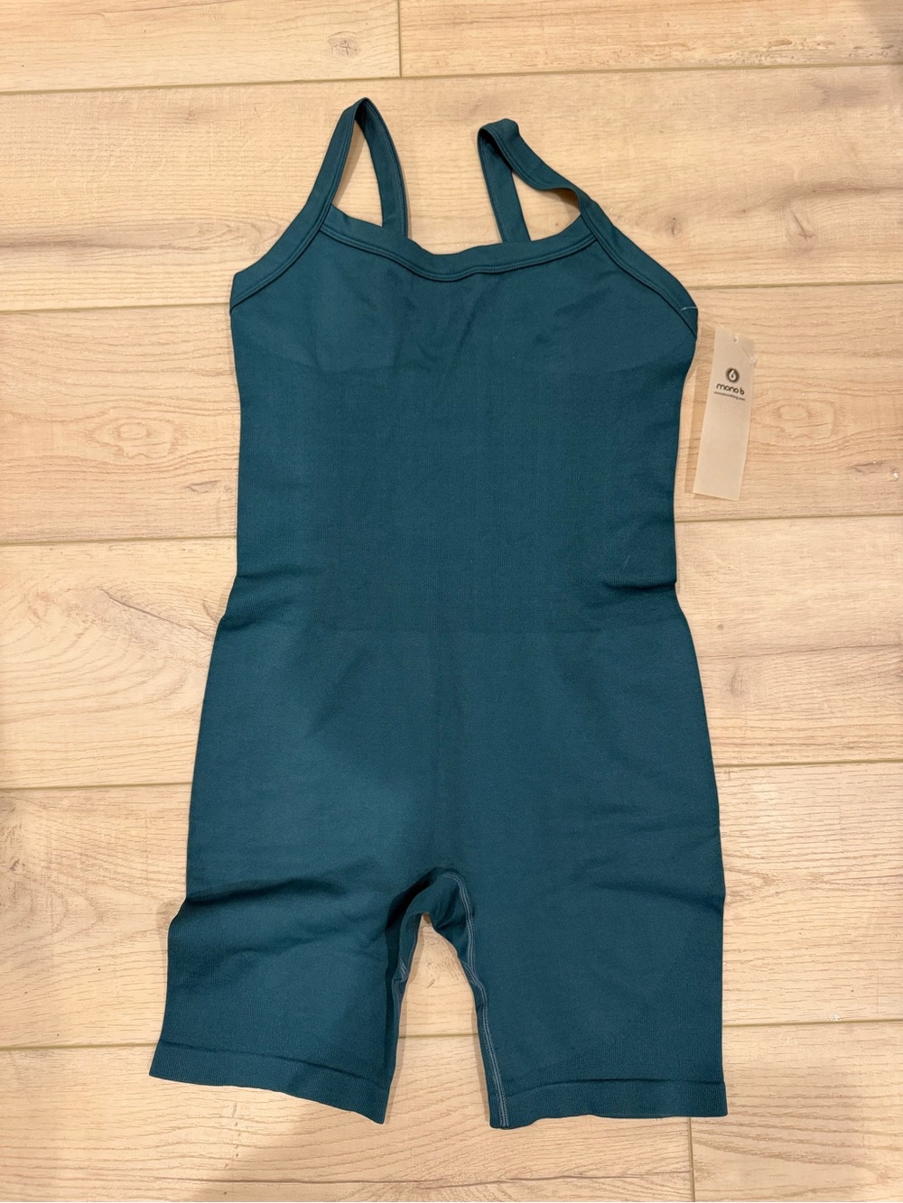 NWT Mono B Teal Performance Bike Romper Shorts
